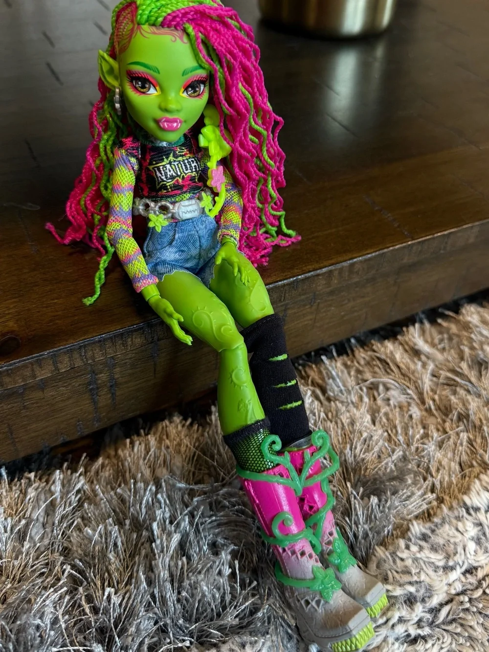 monster high dolls set - green, pink, blue, orange, purple